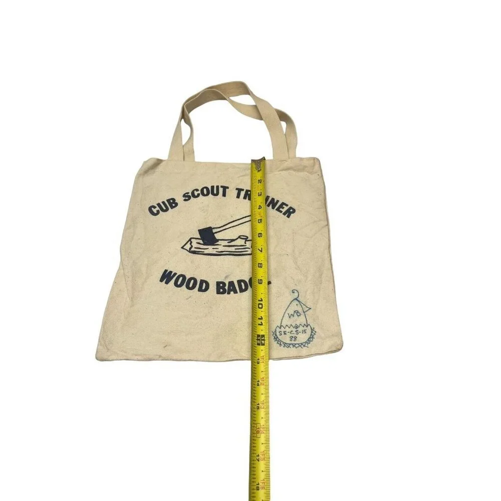 VTG 1980s CUB SCOUT Trainer CANVAS Wood badge BAG